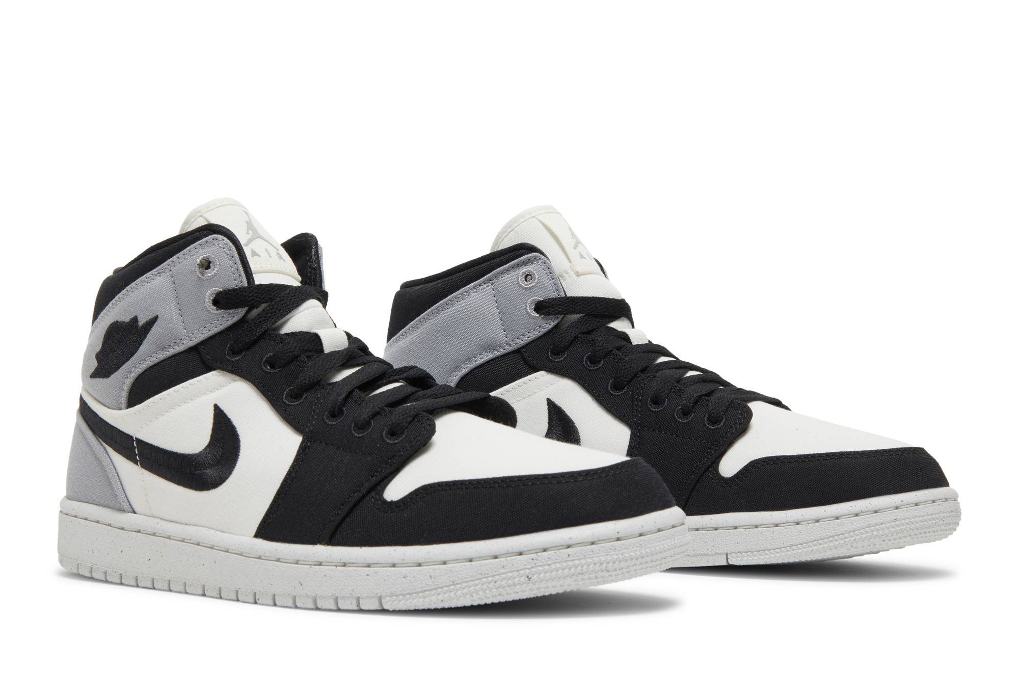 Wmns Air Jordan 1 Mid SE 'Light Steel Grey Canvas' - 8