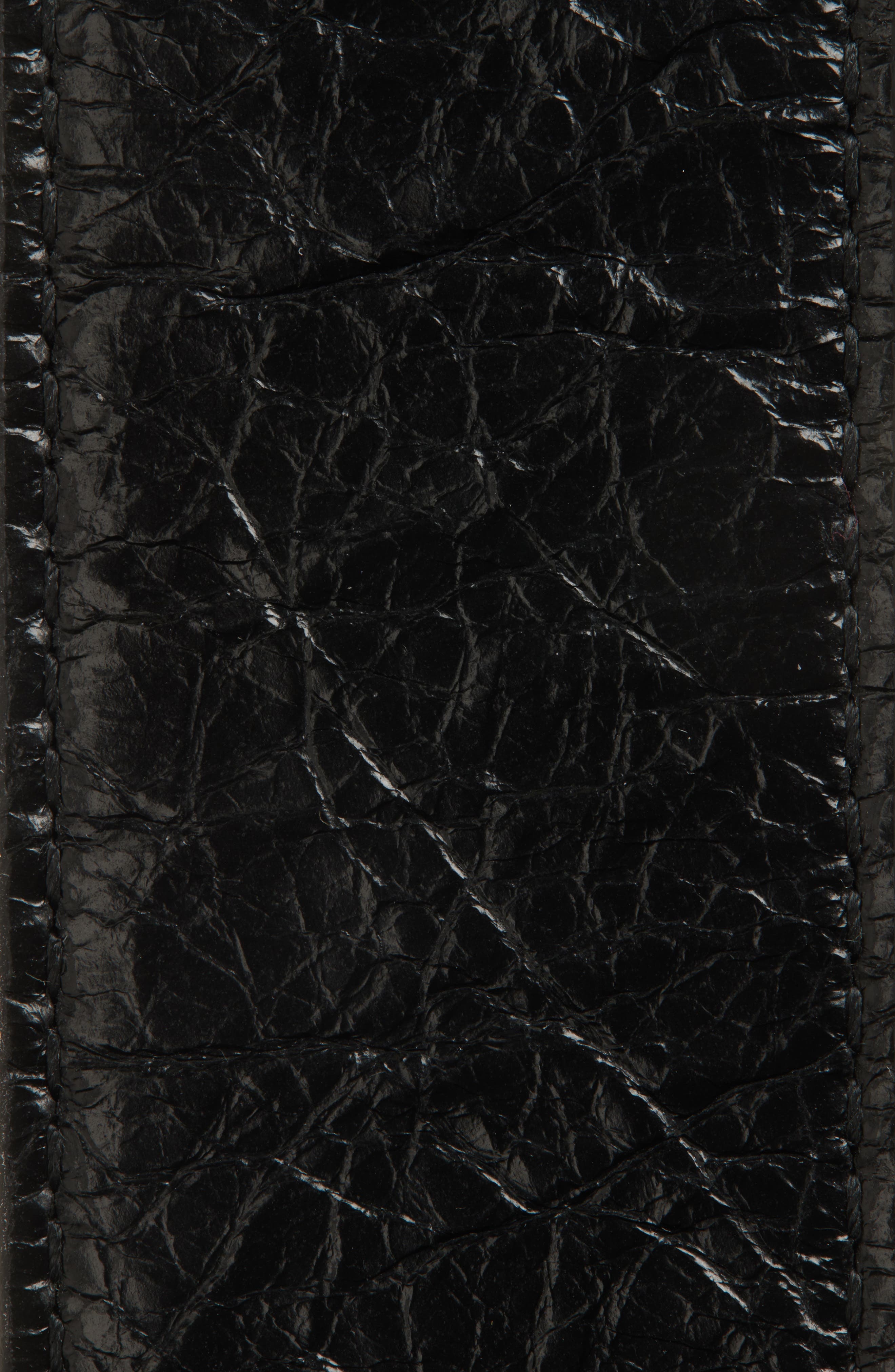 Balenciaga Monaco Chain Detailed Leather Belt in 1000 Black at Nordstrom - 4