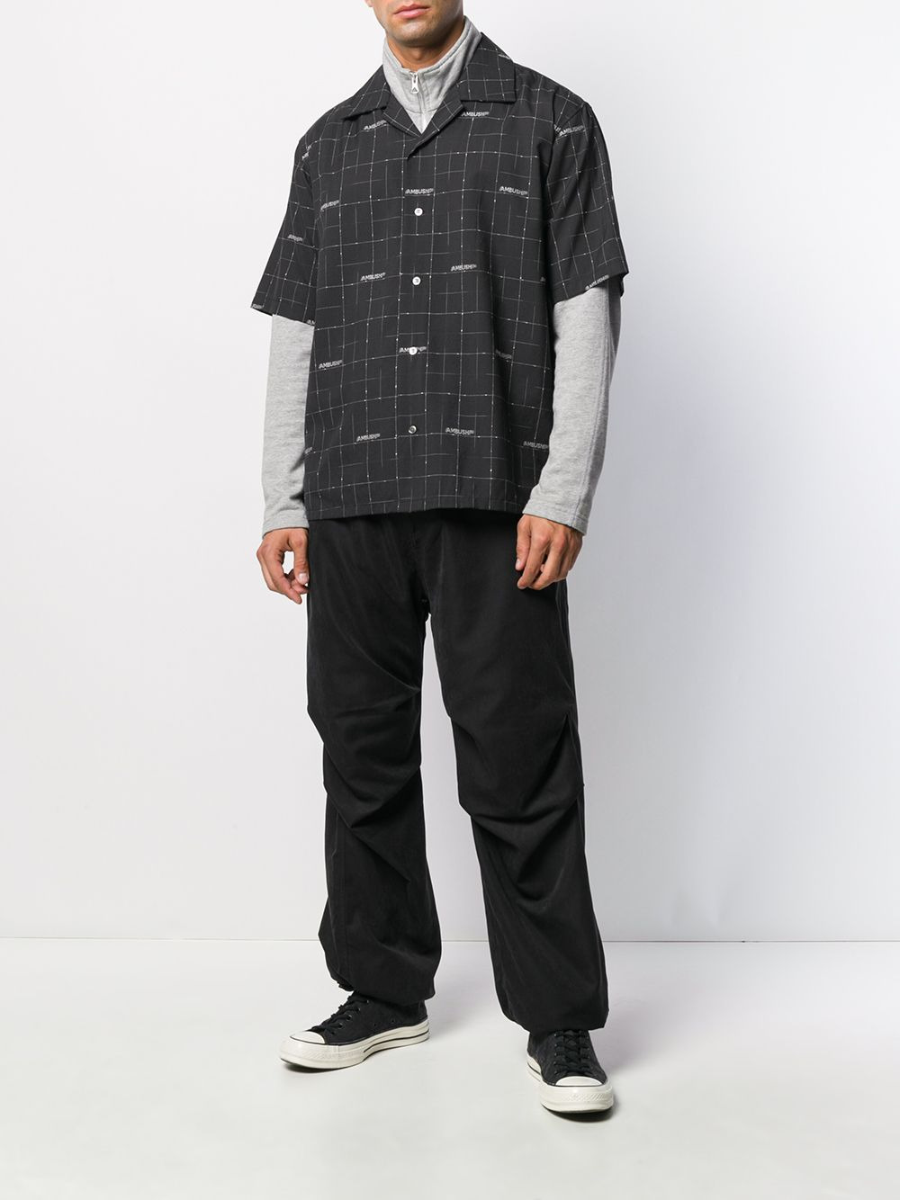 short sleeved wool shirt - 2