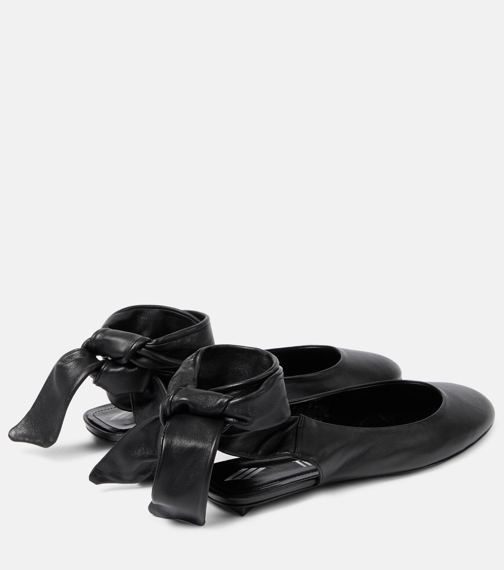Cloe leather slingback flats - 3