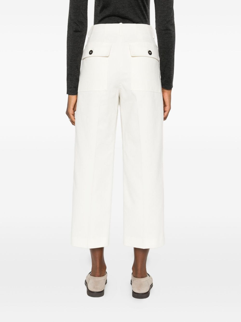 Cropped cotton trousers - 4
