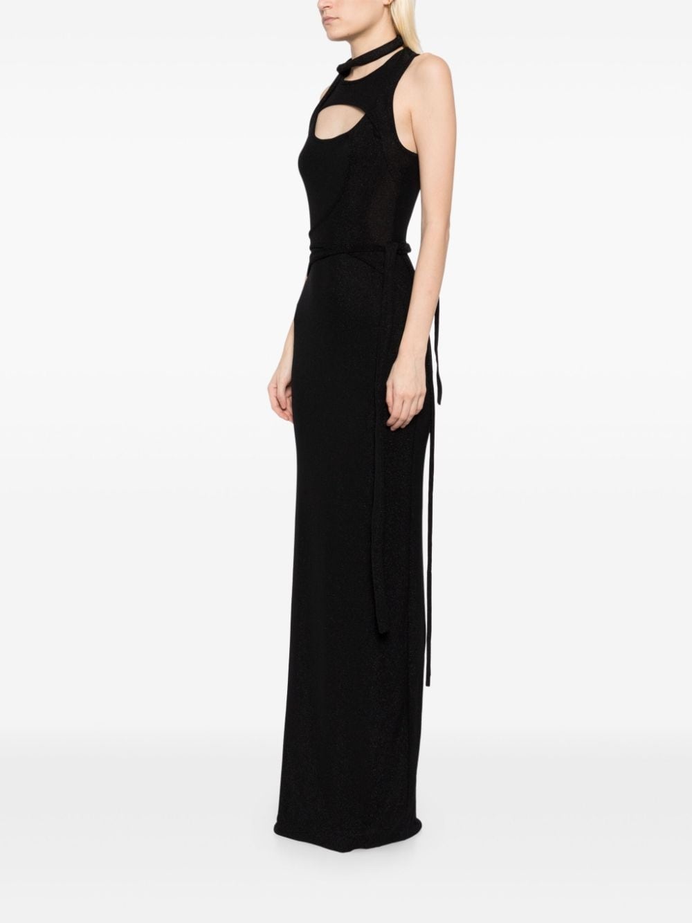 lace-up detailing dress - 3