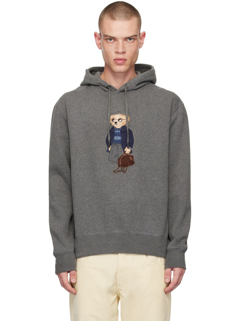 Gray Polo Bear Hoodie 1
