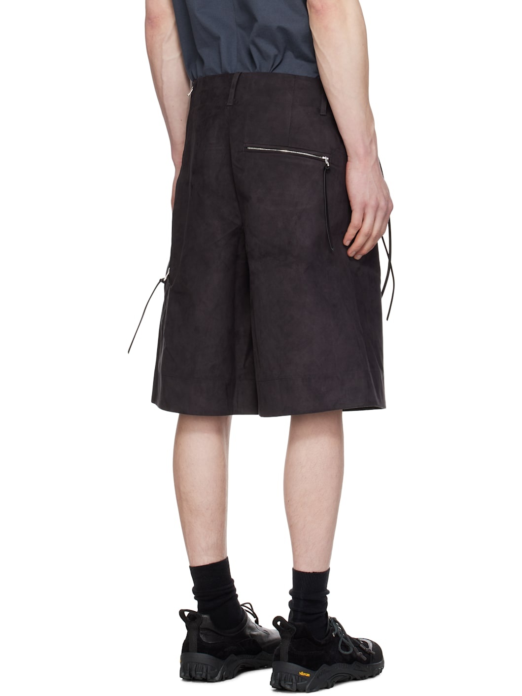Black 8.0 Center Technical Faux-Suede Shorts - 3