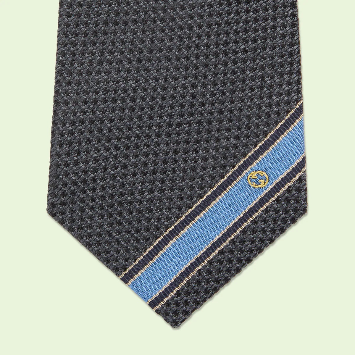 Silk tie with Interlocking G detail - 4