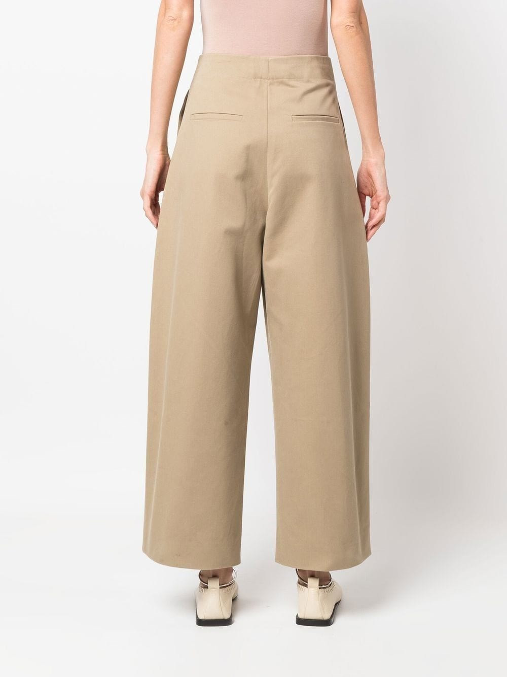 Cotton wide-leg trousers - 6