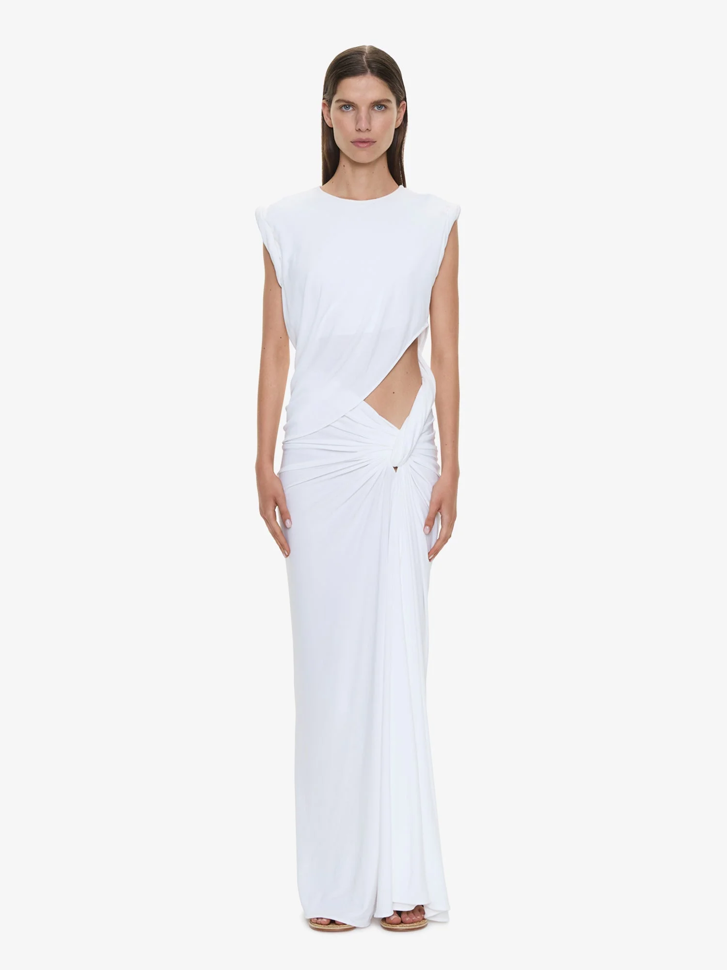 Twisted Lever Rolled Up Tee Dress - 1
