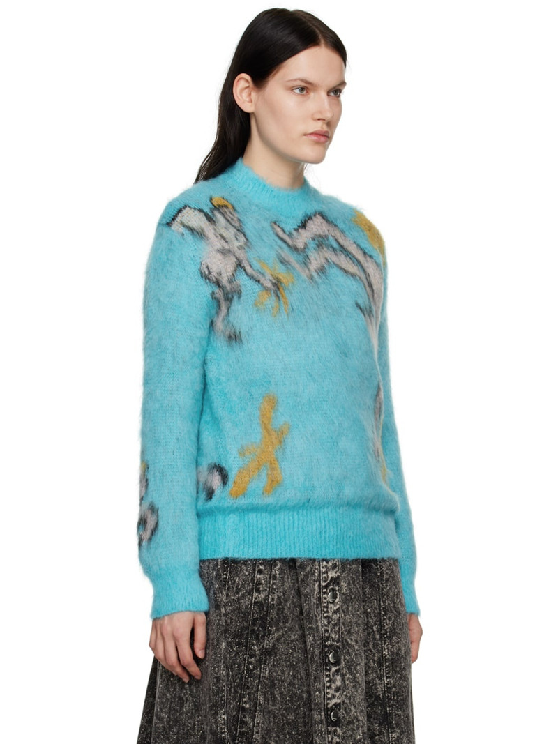 Blue Jacquard Sweater 2