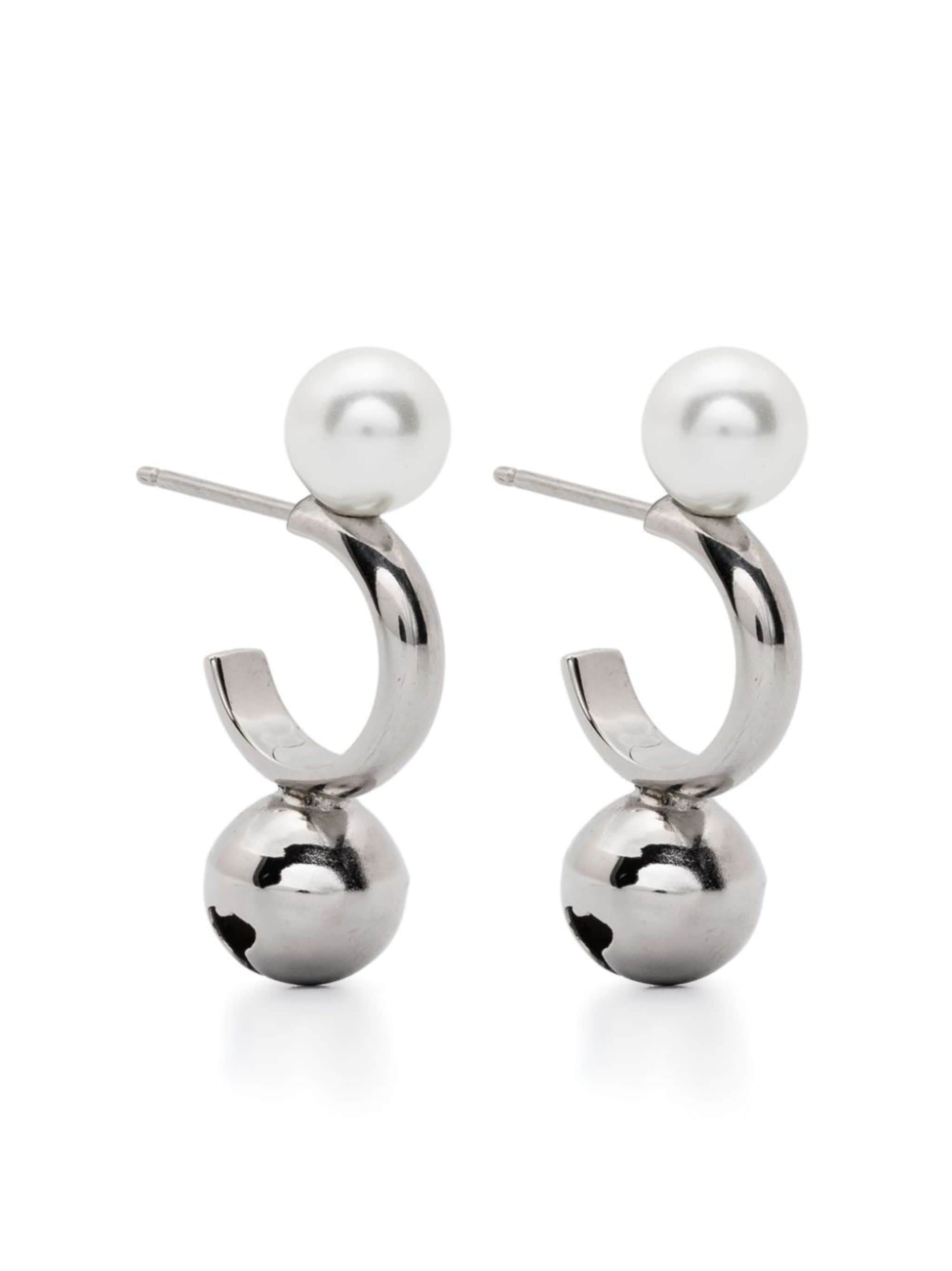 Bell Charm hoop earrings - 1