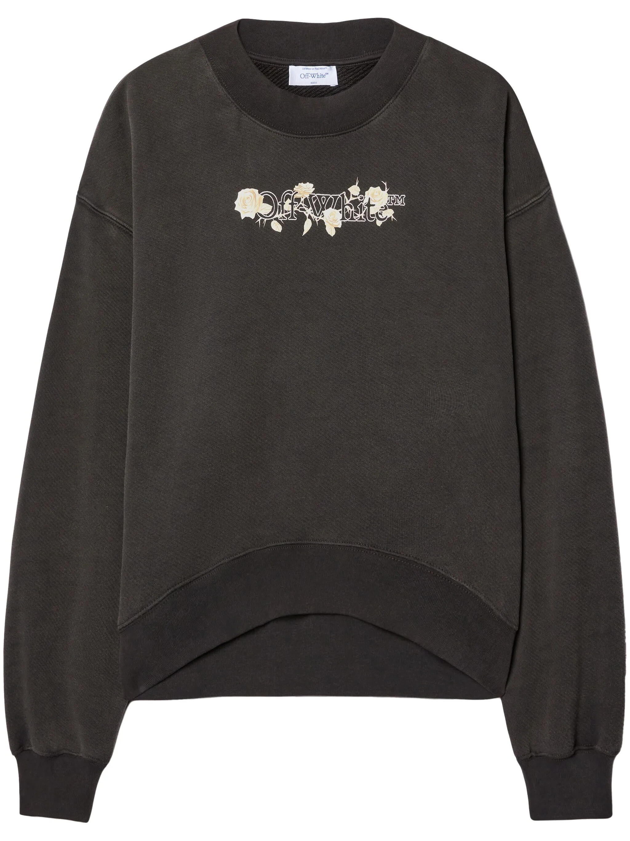 OFF WHITE - Women Bookish Roses Over Crew Sweatshirt - 5