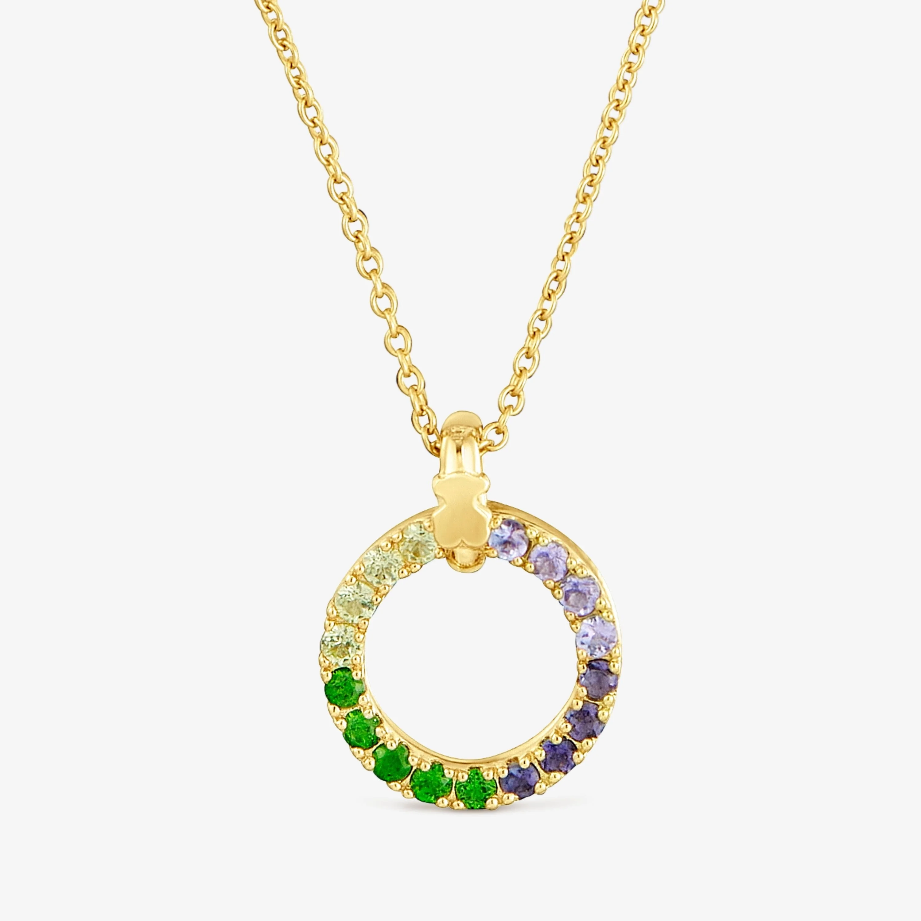 18K gold vermeil Necklace with gemstones TOUS Straight - 1