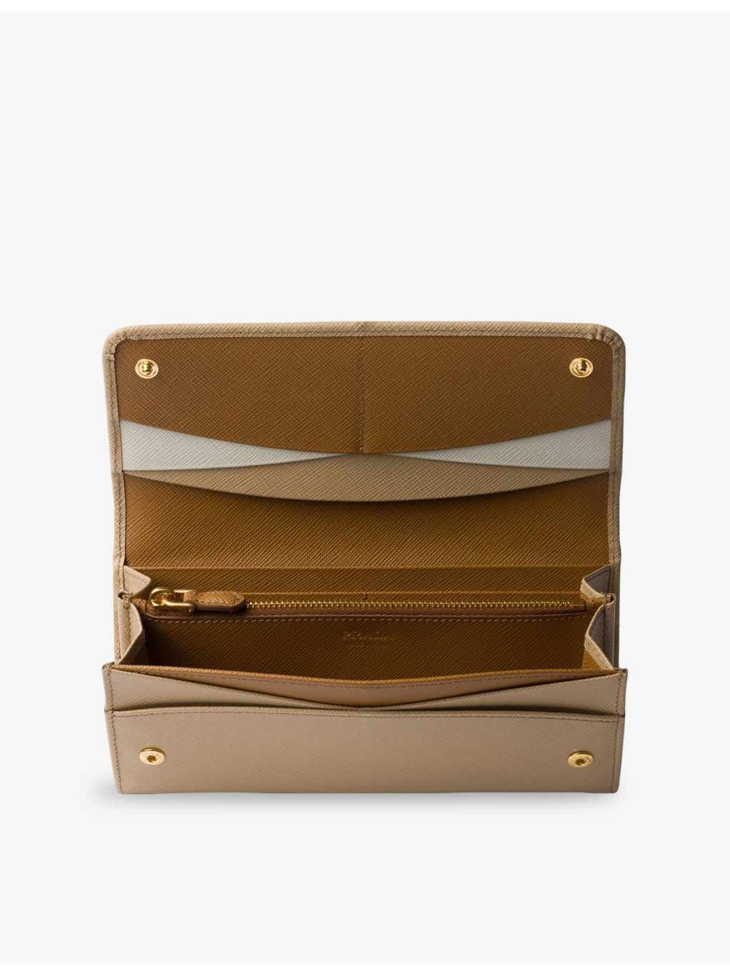 Brand-plaque large saffiano leather wallet - 4