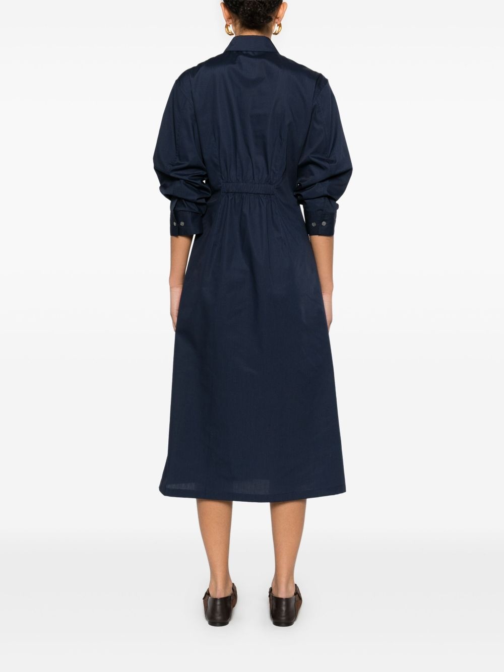 ruched-detail midi dress - 4