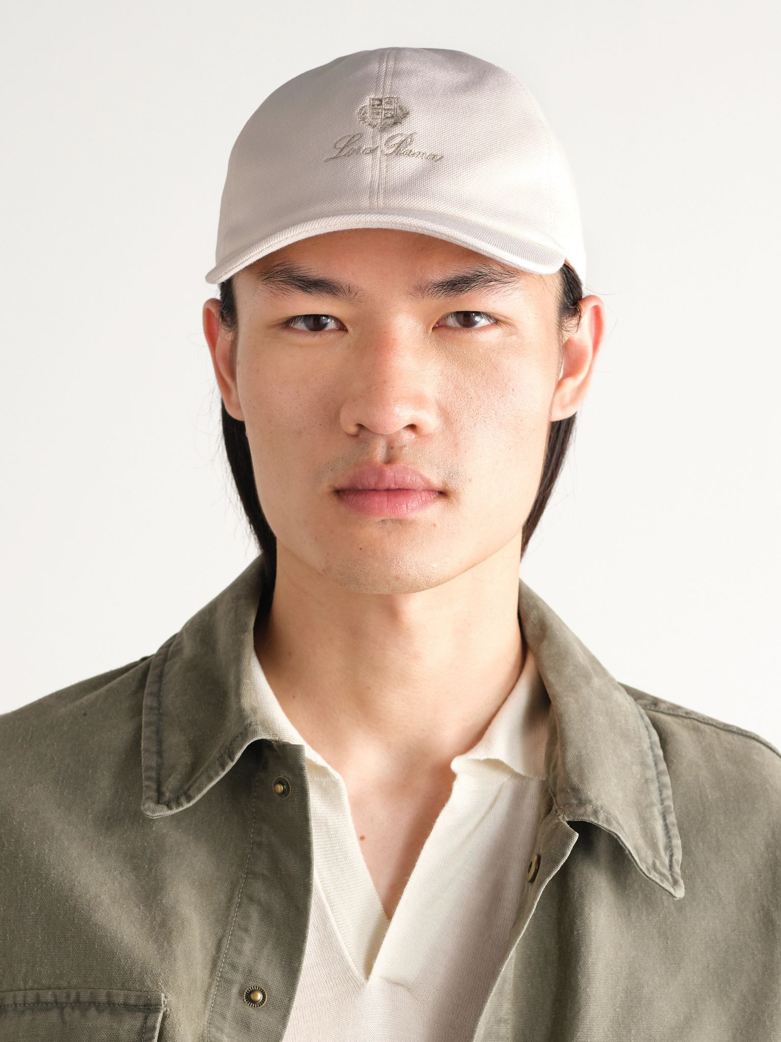 Logo-Embroidered Cotton-Piqué Baseball Cap Beige - 2
