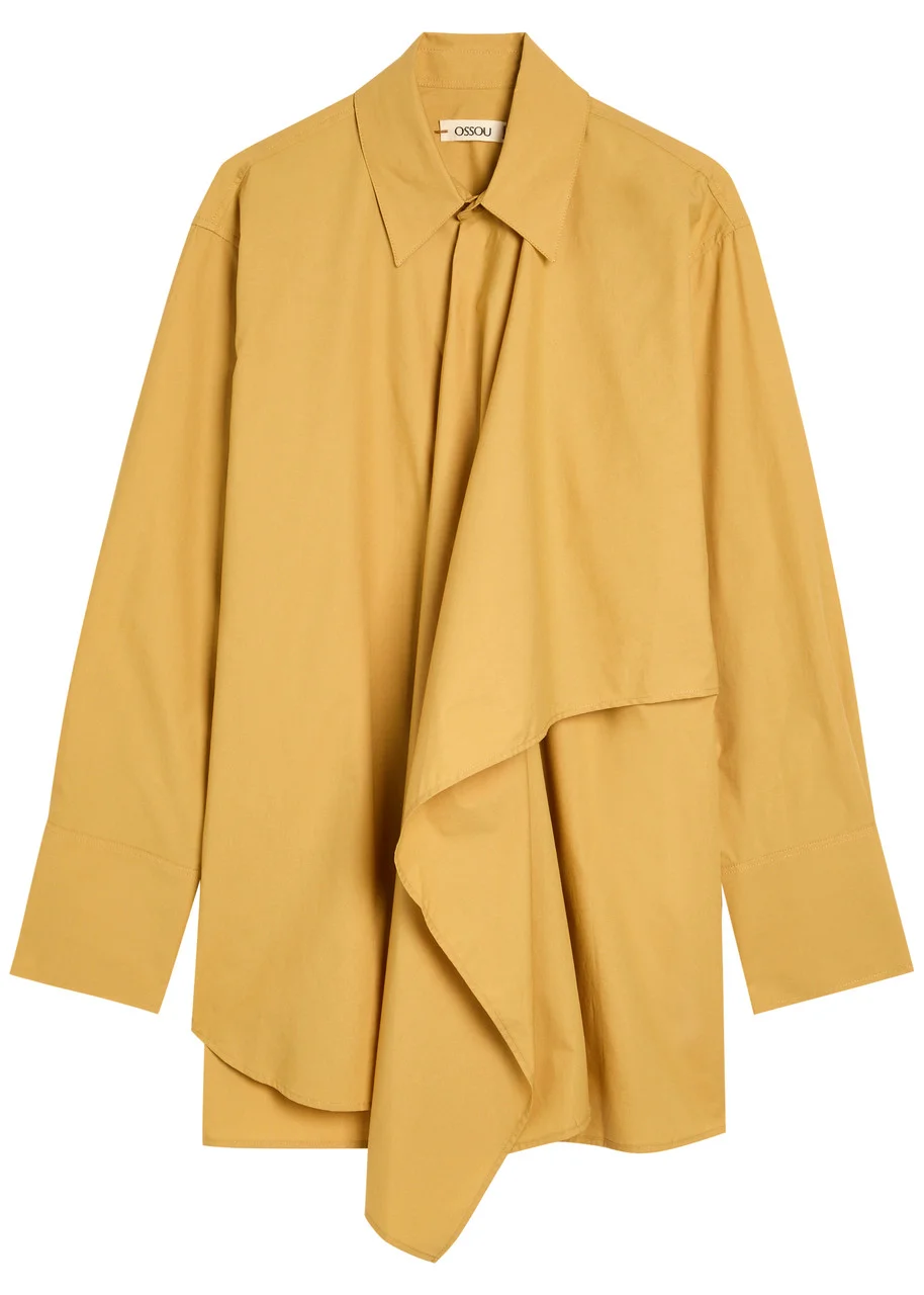 Ossou Tess Asymmetric Cotton-poplin Shirt - 1