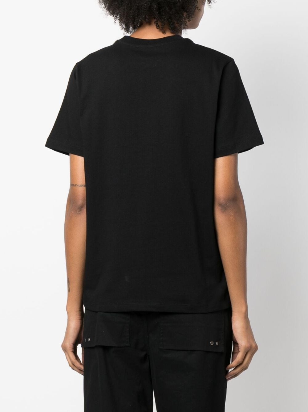 flower-print logo T-shirt - 4