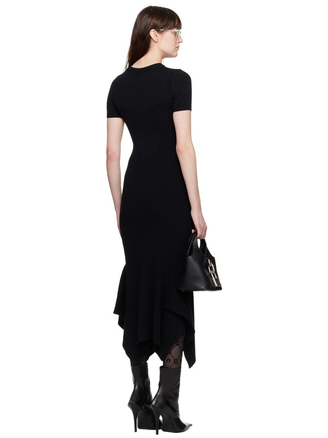 Black Ribbed Maxi Dress - 3