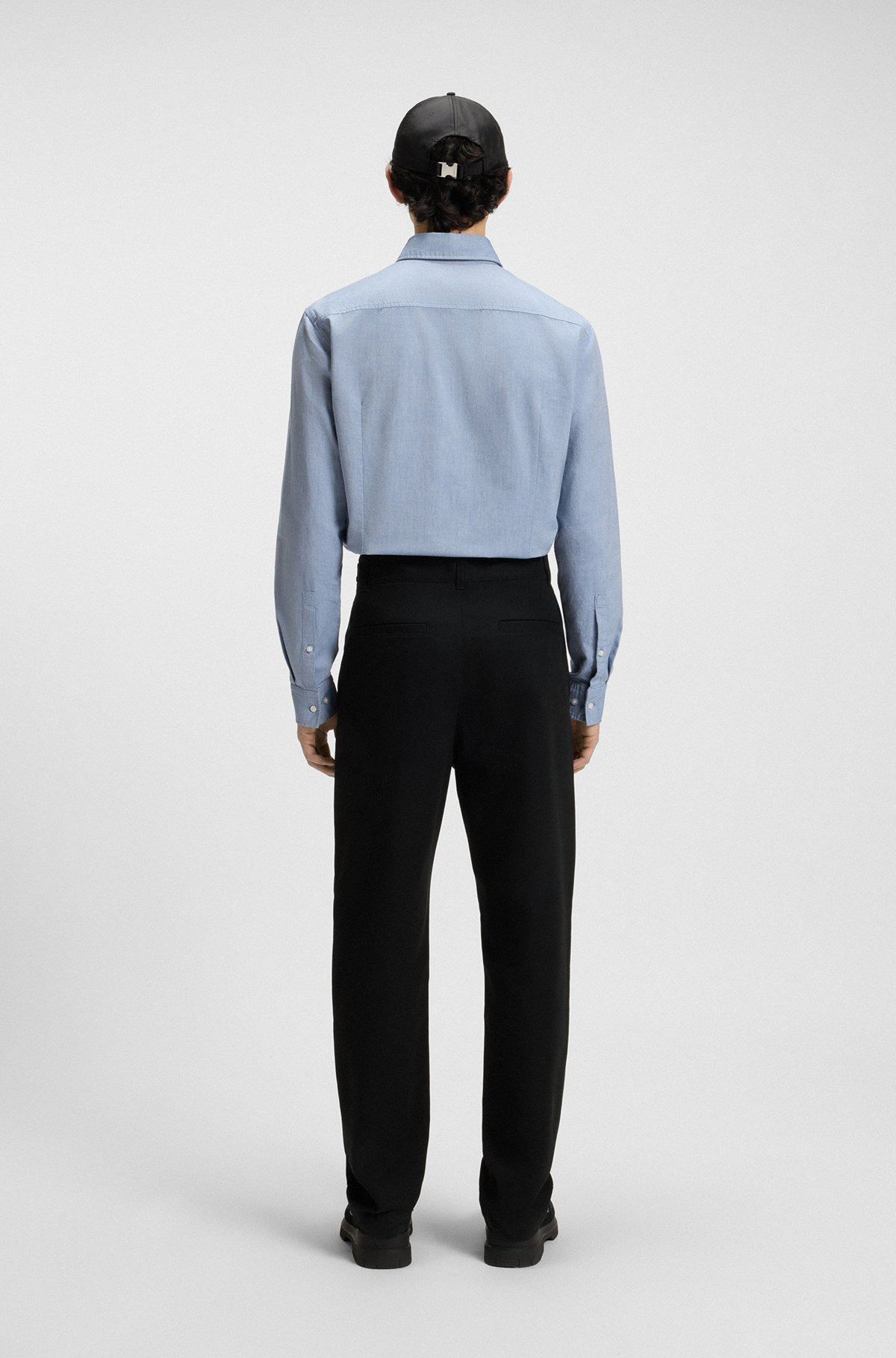 SLIM-FIT CHINOS IN MERCERIZED COTTON TWILL - 4