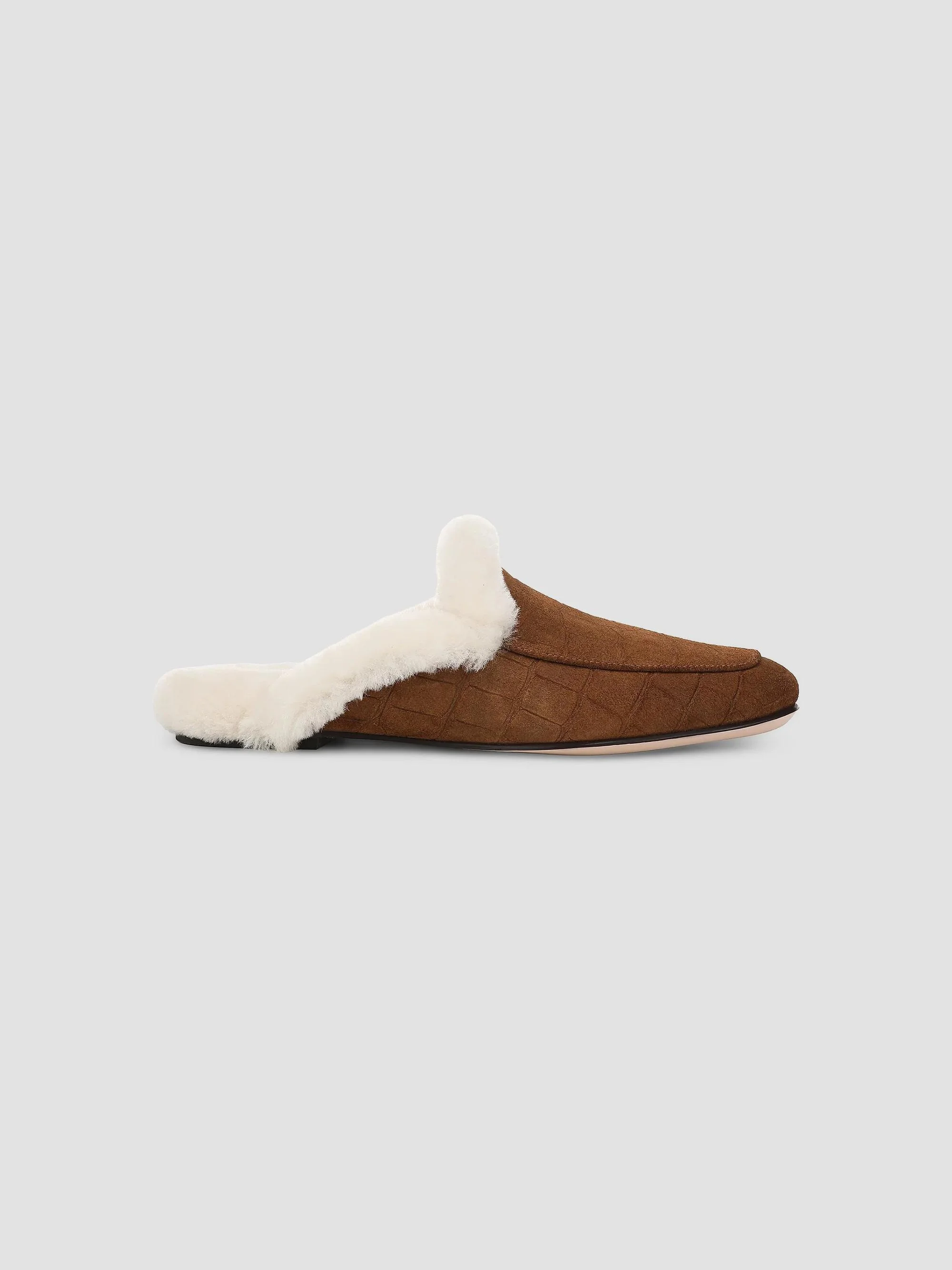 Women's Yvette Fur-Lined Suede Mules - Saddle Cream - 1