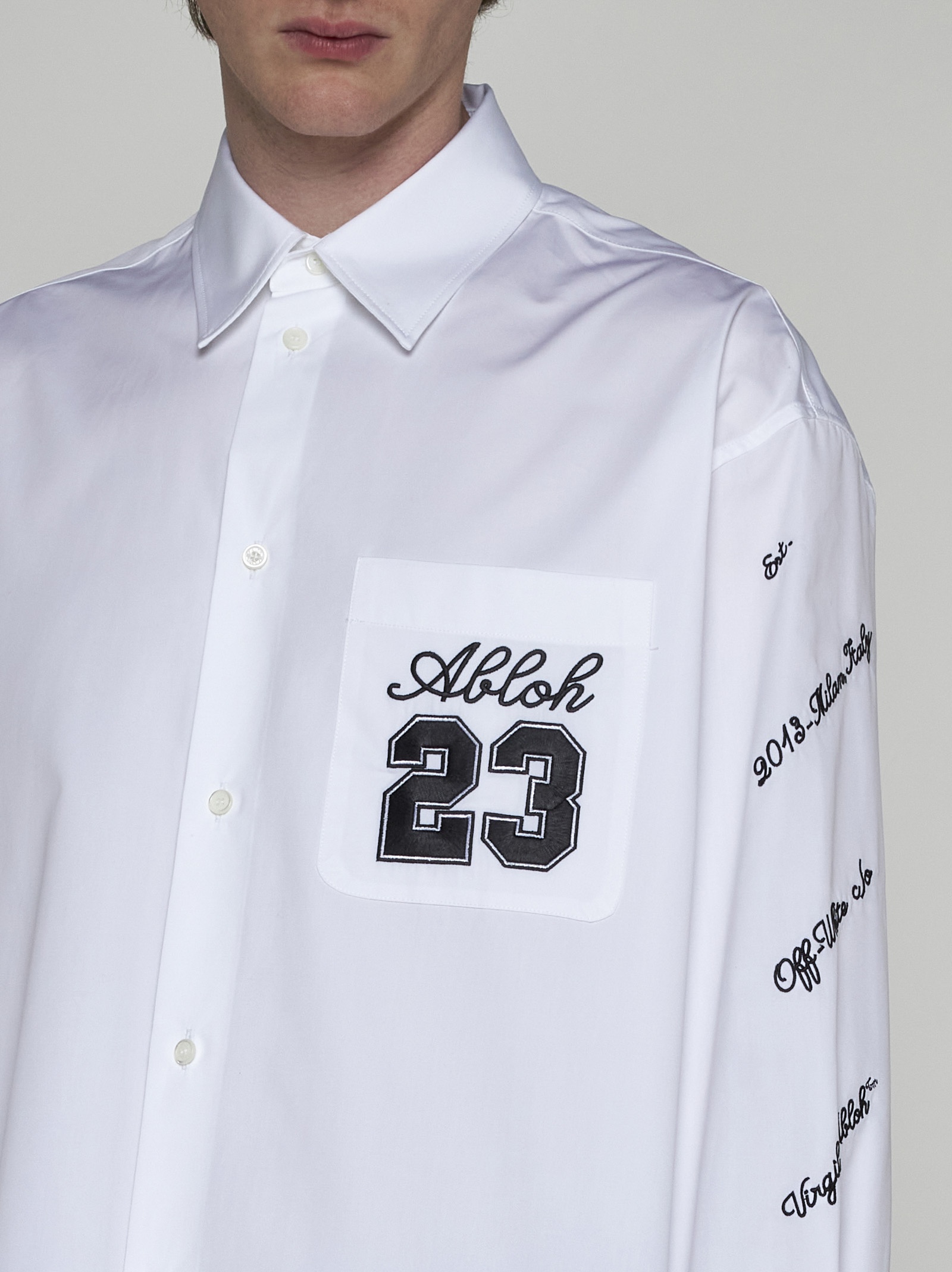 23 logo cotton overshirt - 5