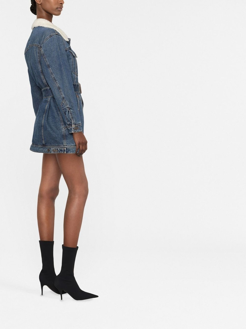 belted denim long-sleeve dress 3
