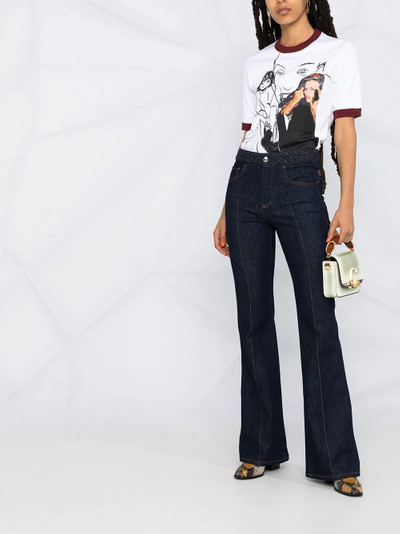 Chloé x Rita Ackermann graphic print ringer T-shirt outlook