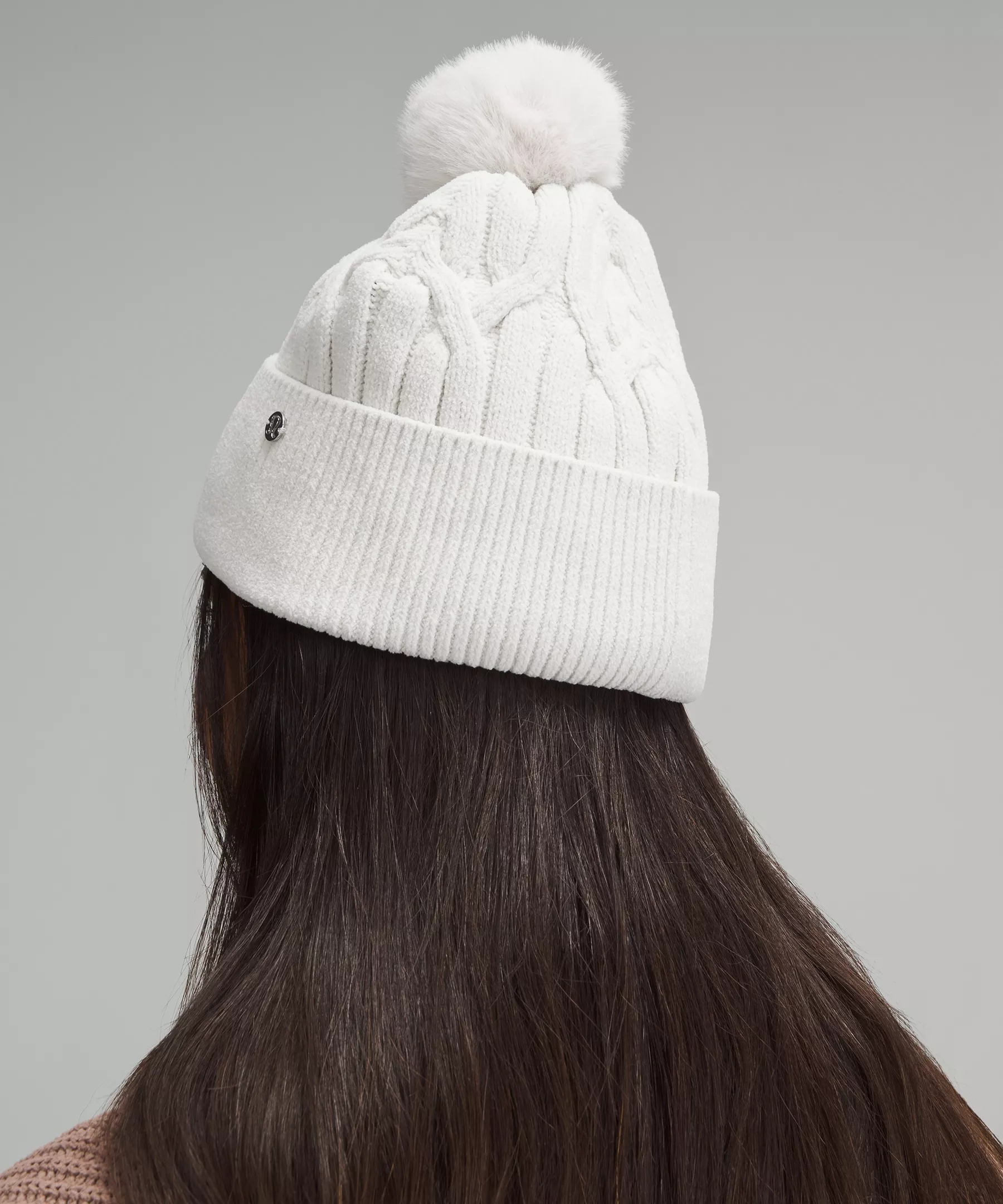 Women's Cable-Knit Pom-Pom Beanie - 3