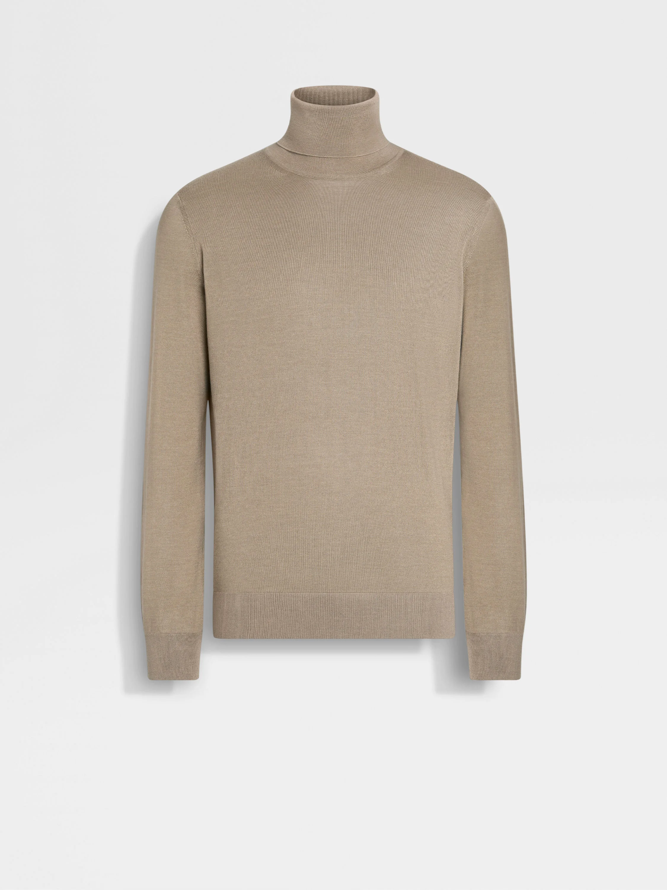 LIGHT TAUPE MÉLANGE CASHSETA TURTLENECK - 1