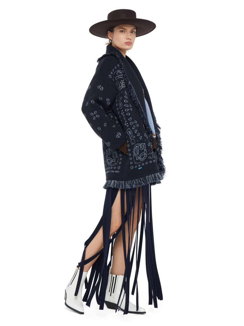 Alanui Bandana Jacquard Cardigan outlook