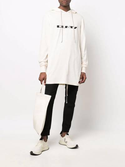 Rick Owens DRKSHDW graphic-print organic cotton hoodie outlook