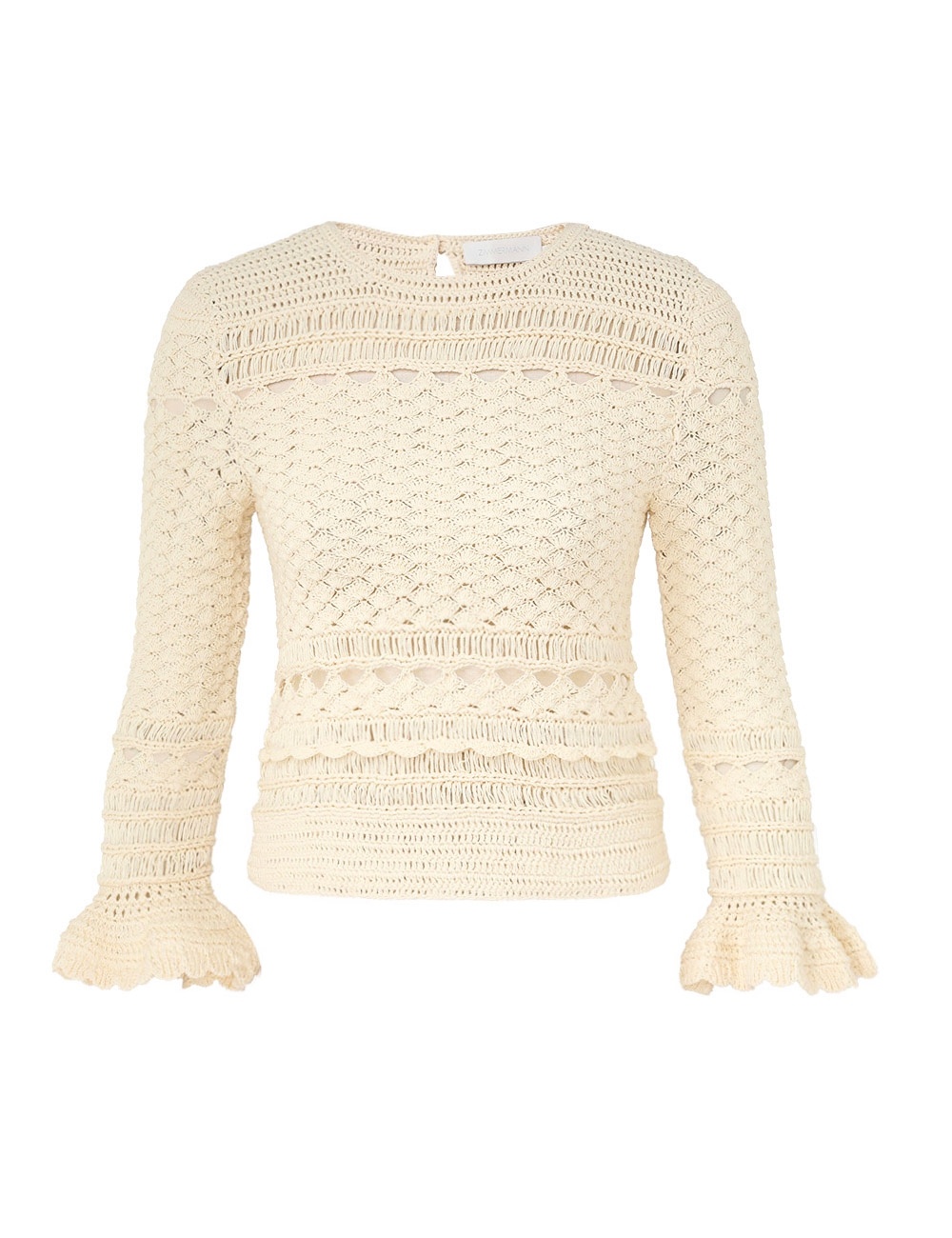 WAVERLY CROCHET CREW NECK TOP - 1