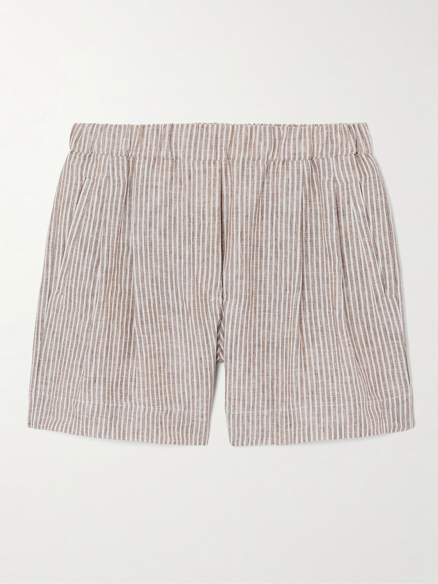 Striped linen shorts Off-white - 1