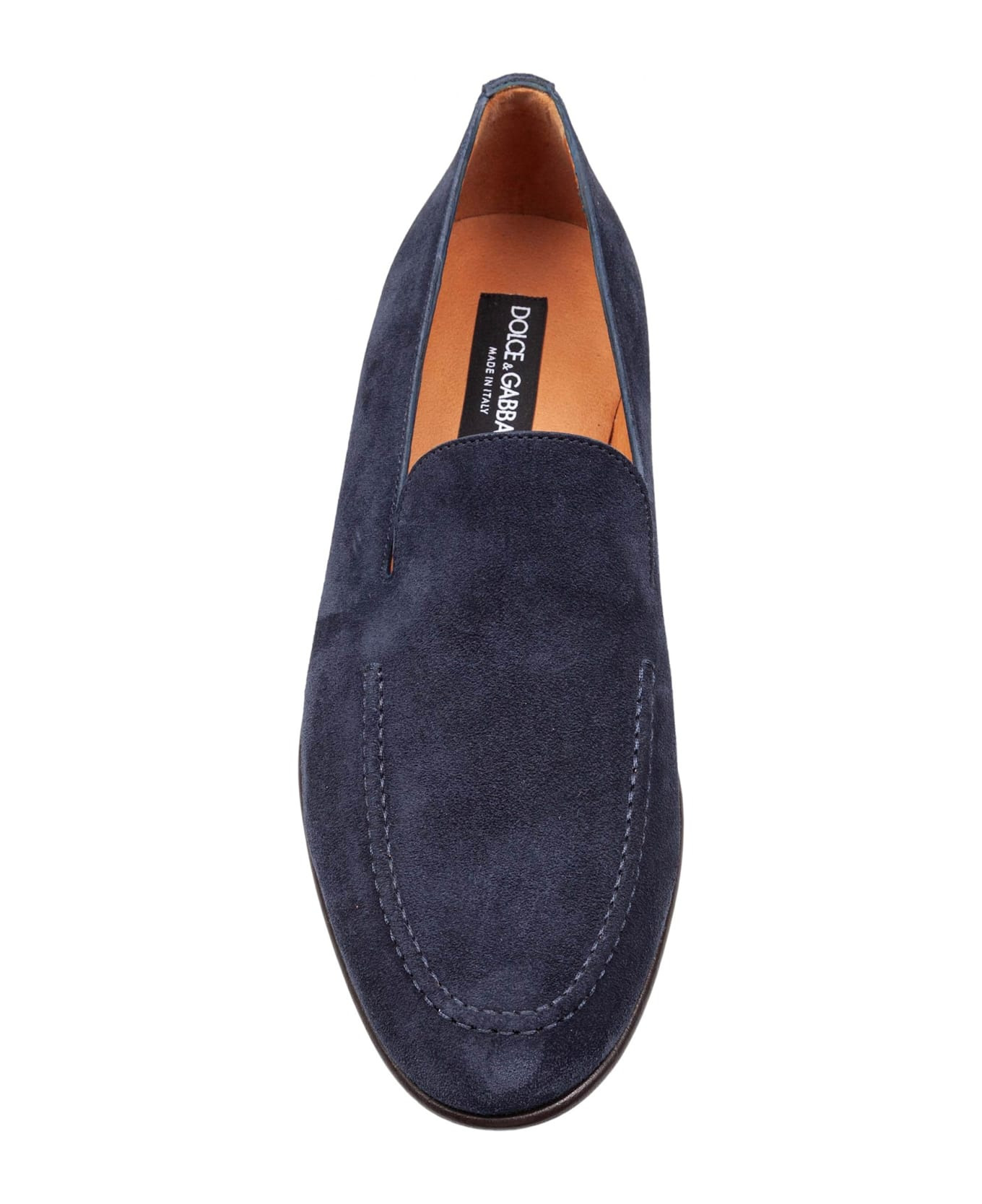 Calfskin Crust Moccasin Color Blue - 3