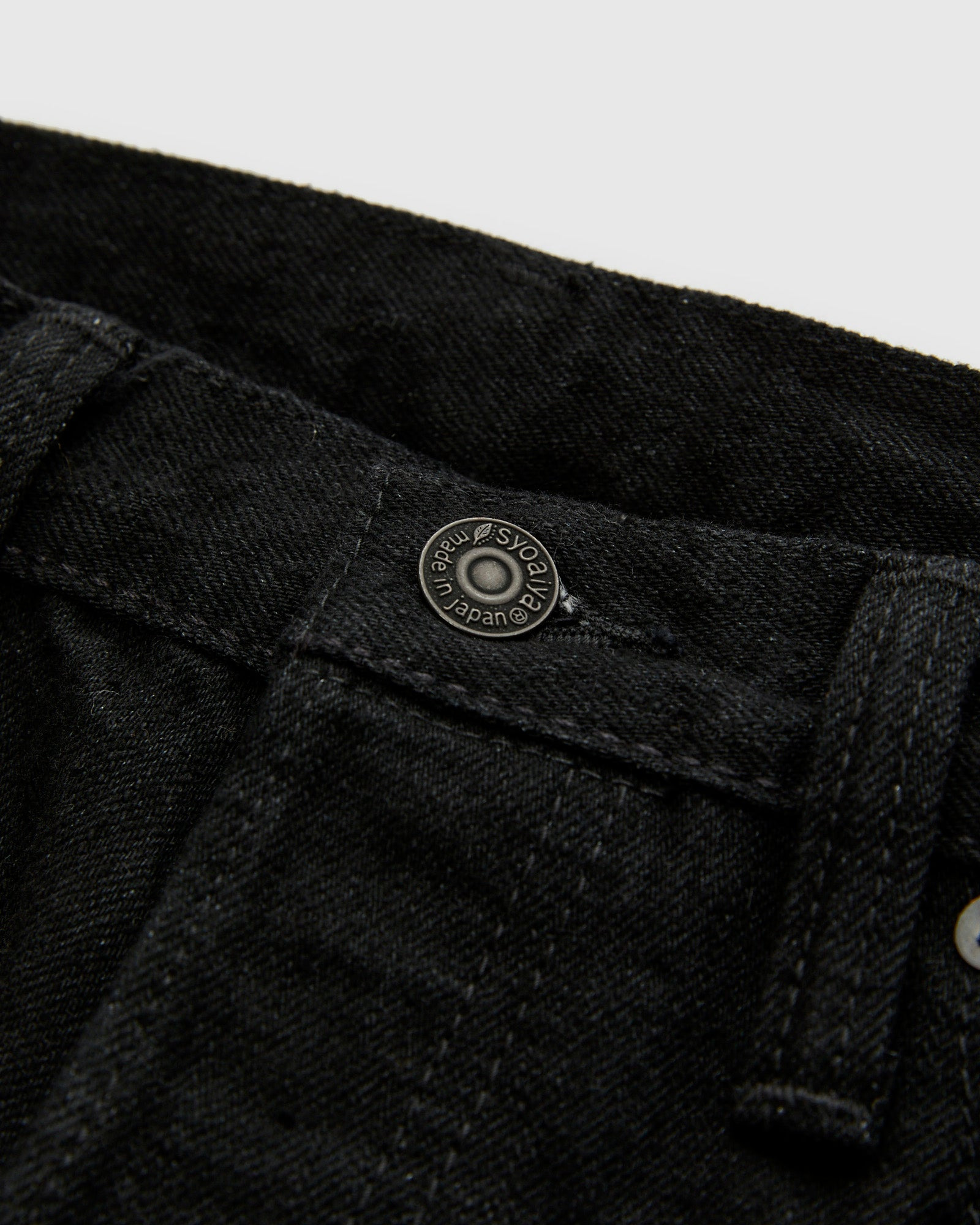 XX-003-BK 14oz Rinsed Double Black Selvedge Denim - Regular Straight Fit - 7