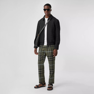 Burberry Check Wool Jacquard Harrington Jacket outlook