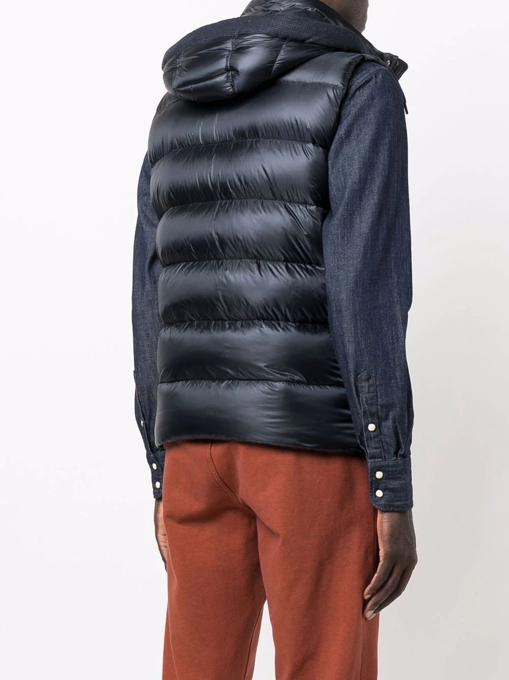 reversible quilted down gilet - 4