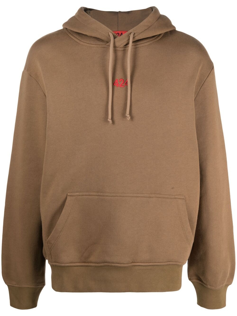 embroidered-logo cotton hoodie - 1