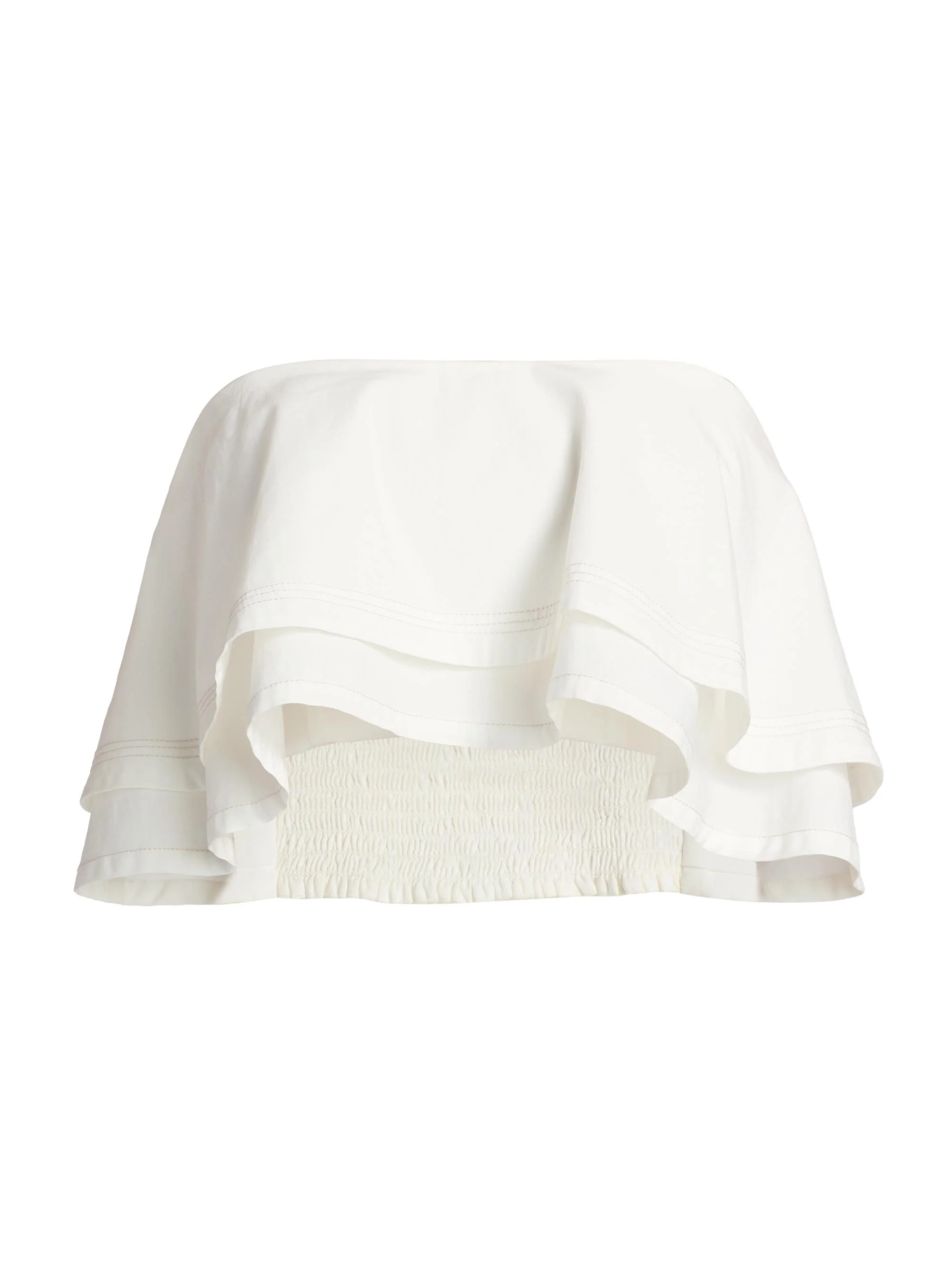 Women's Poppy Layered Cotton-Blend Crop Top - White - 1