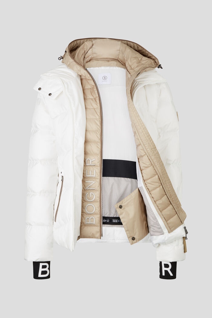 Callie Down ski jacket in Off-white/Beige - 8