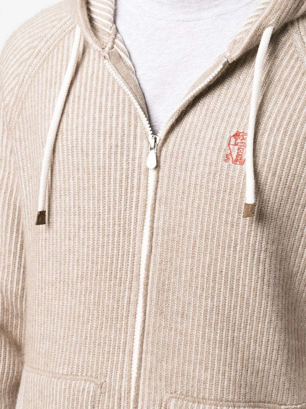 zip-up hooded cardigan - 5