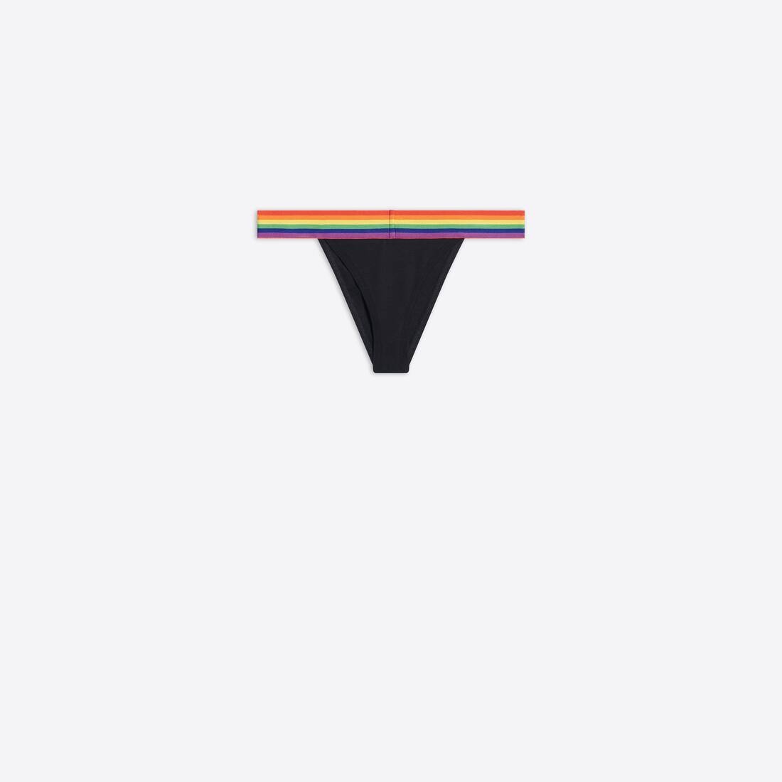 Women's Pride Sporty Thong in Black - 2