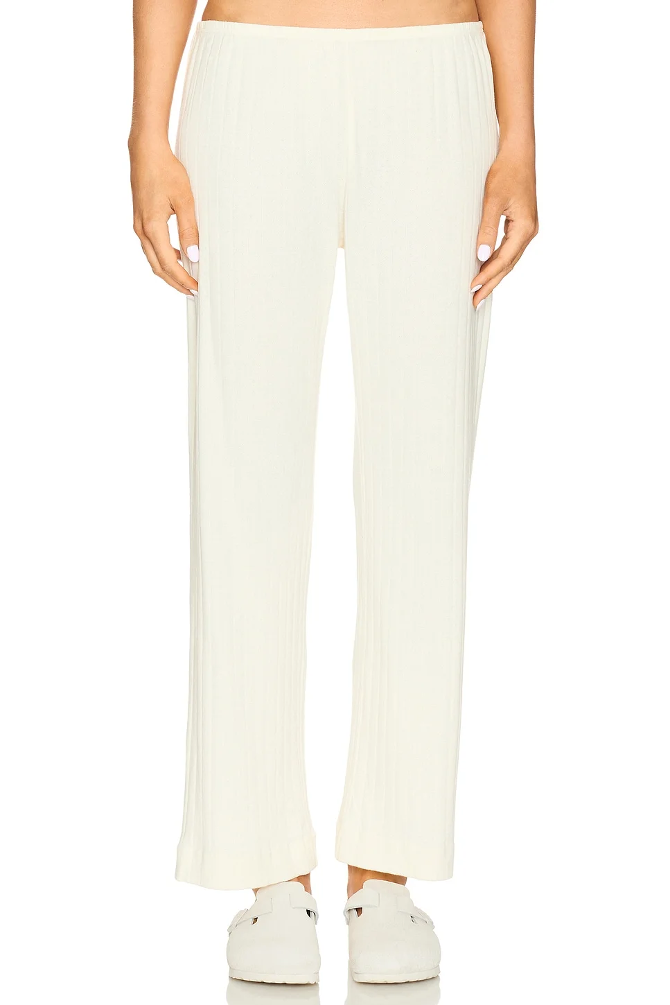 Pointelle Simple Cropped Pant - 1