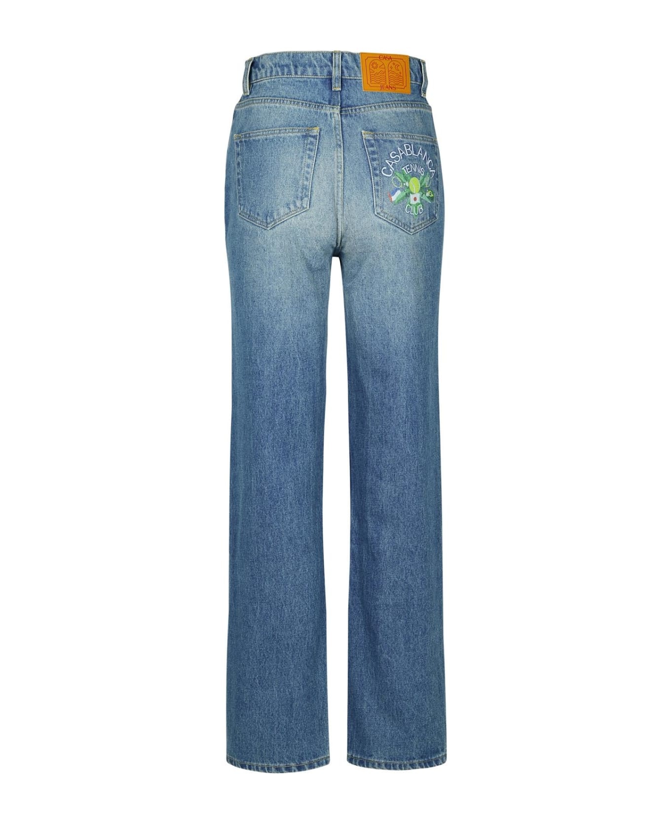 Light Blue Denim Cotton Jeans - 3