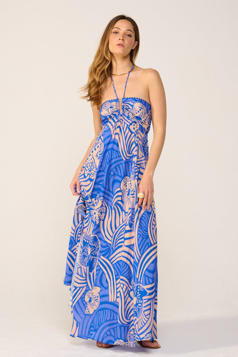 Long Dress Carla - Blue Japonism 5