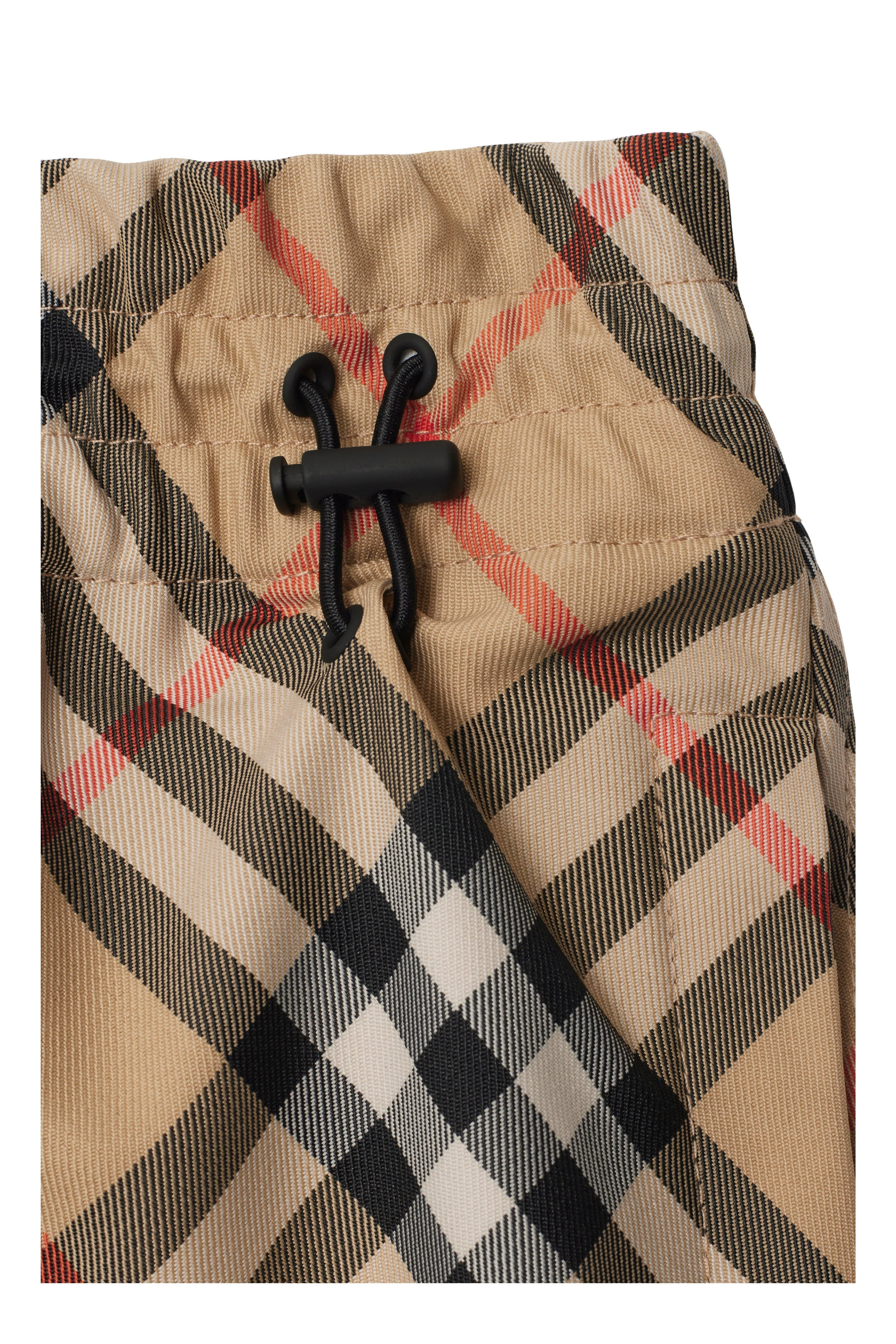 burberry Check Twill Trousers in Sand at Nordstrom - 4