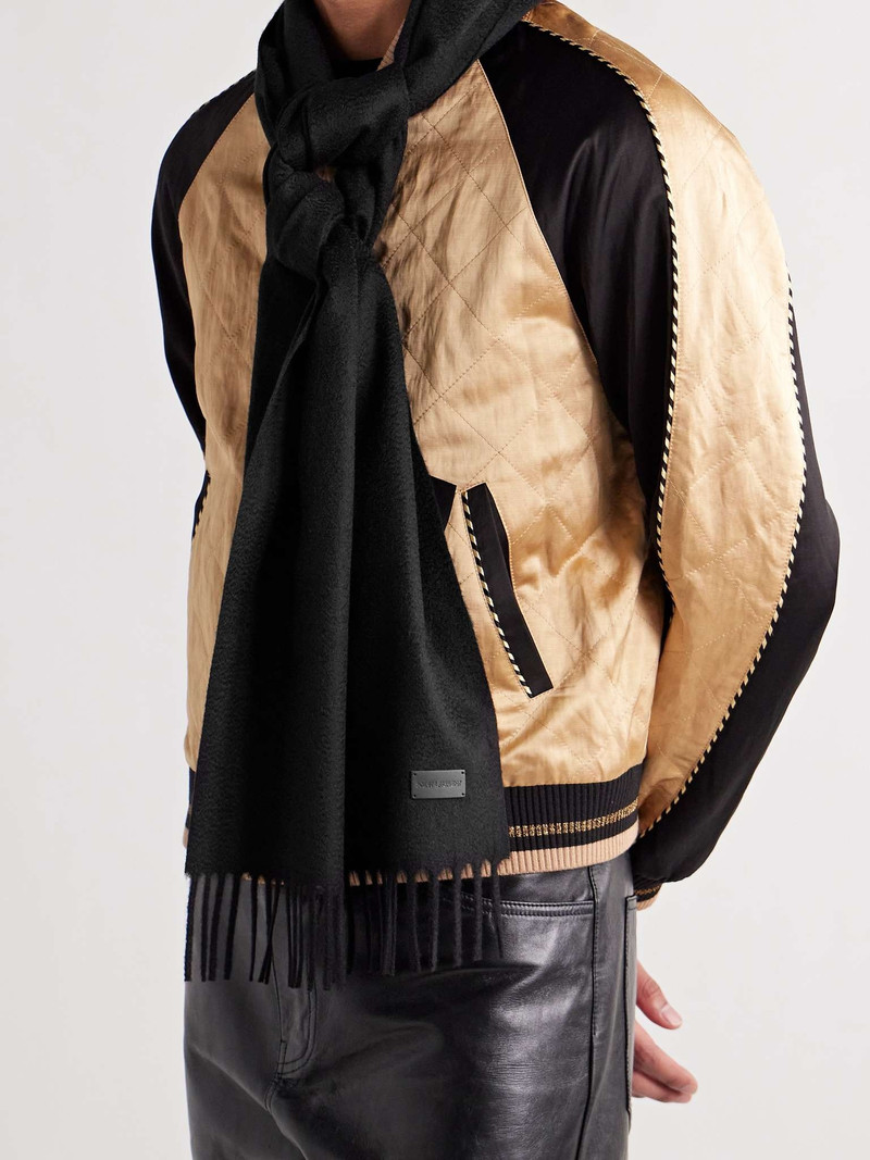 SAINT LAURENT Fringed Cashmere Scarf outlook