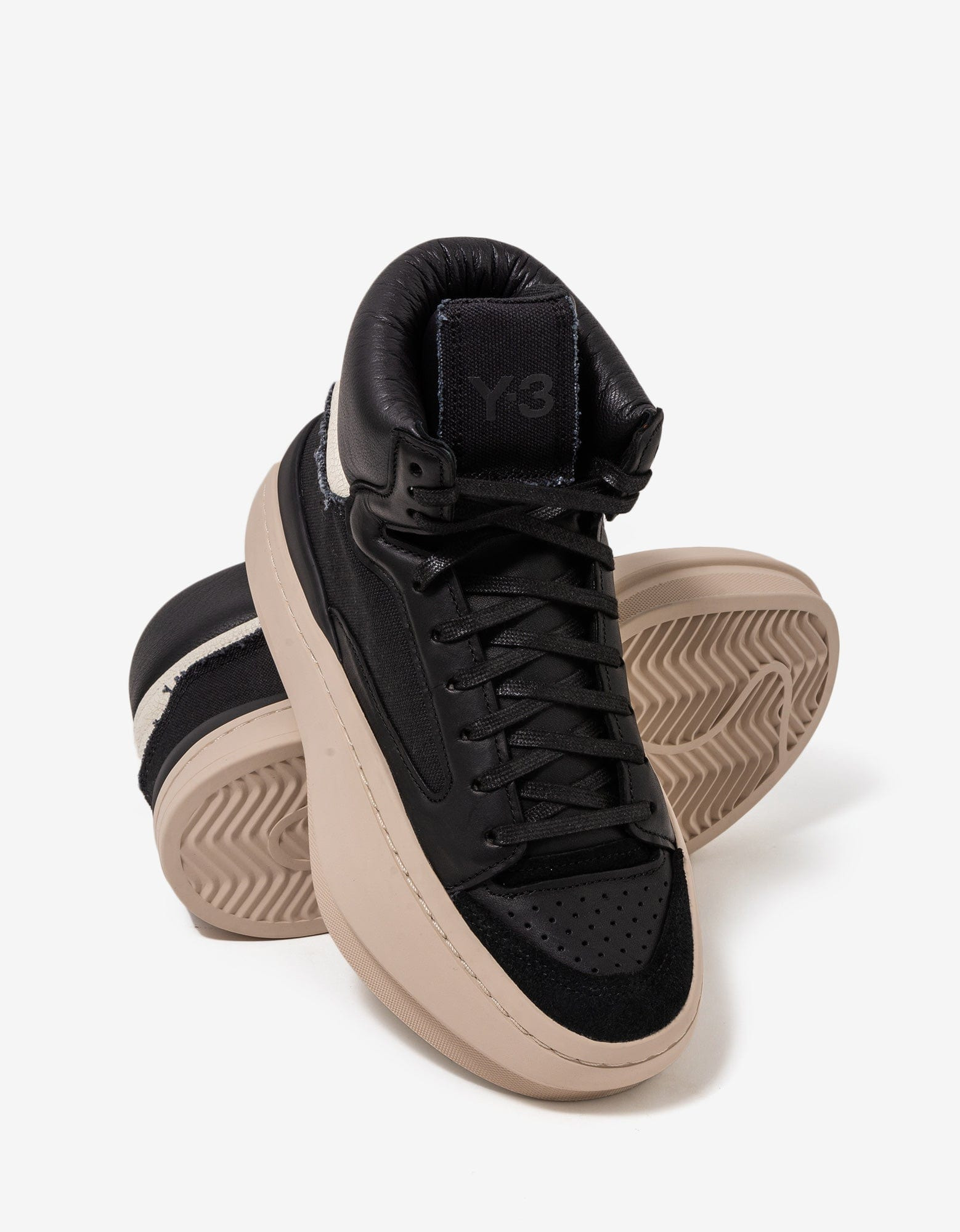 Y-3 Black Centennial Hi Trainers - 6