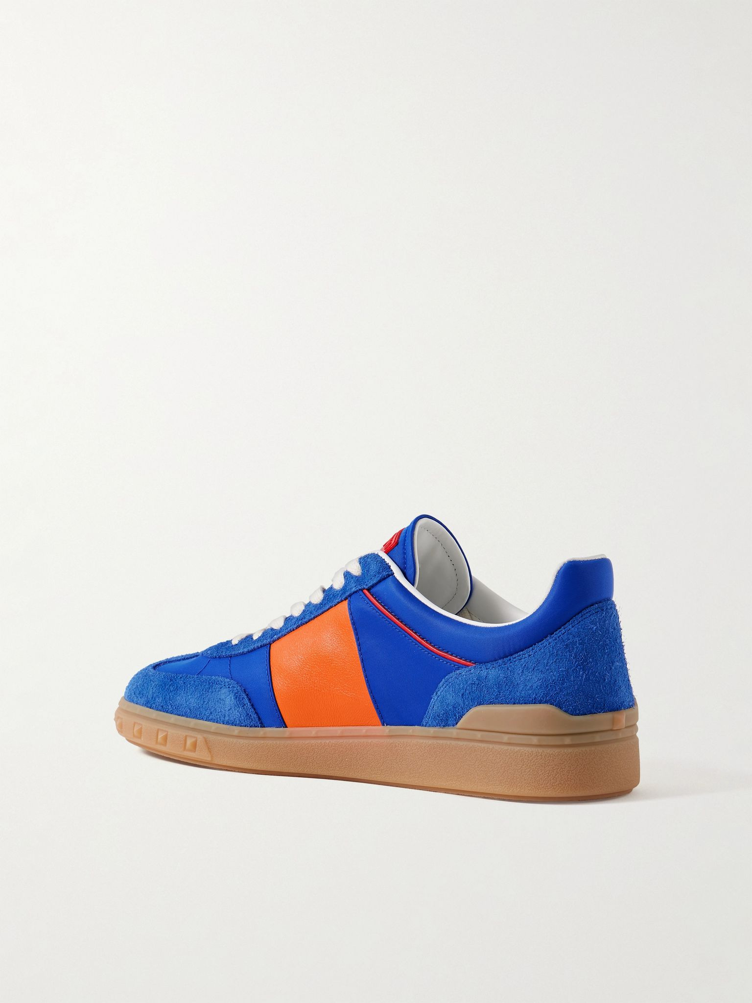 Upvillage Rubber-Trimmed Nylon, Suede and Leather Sneakers Blue - 4