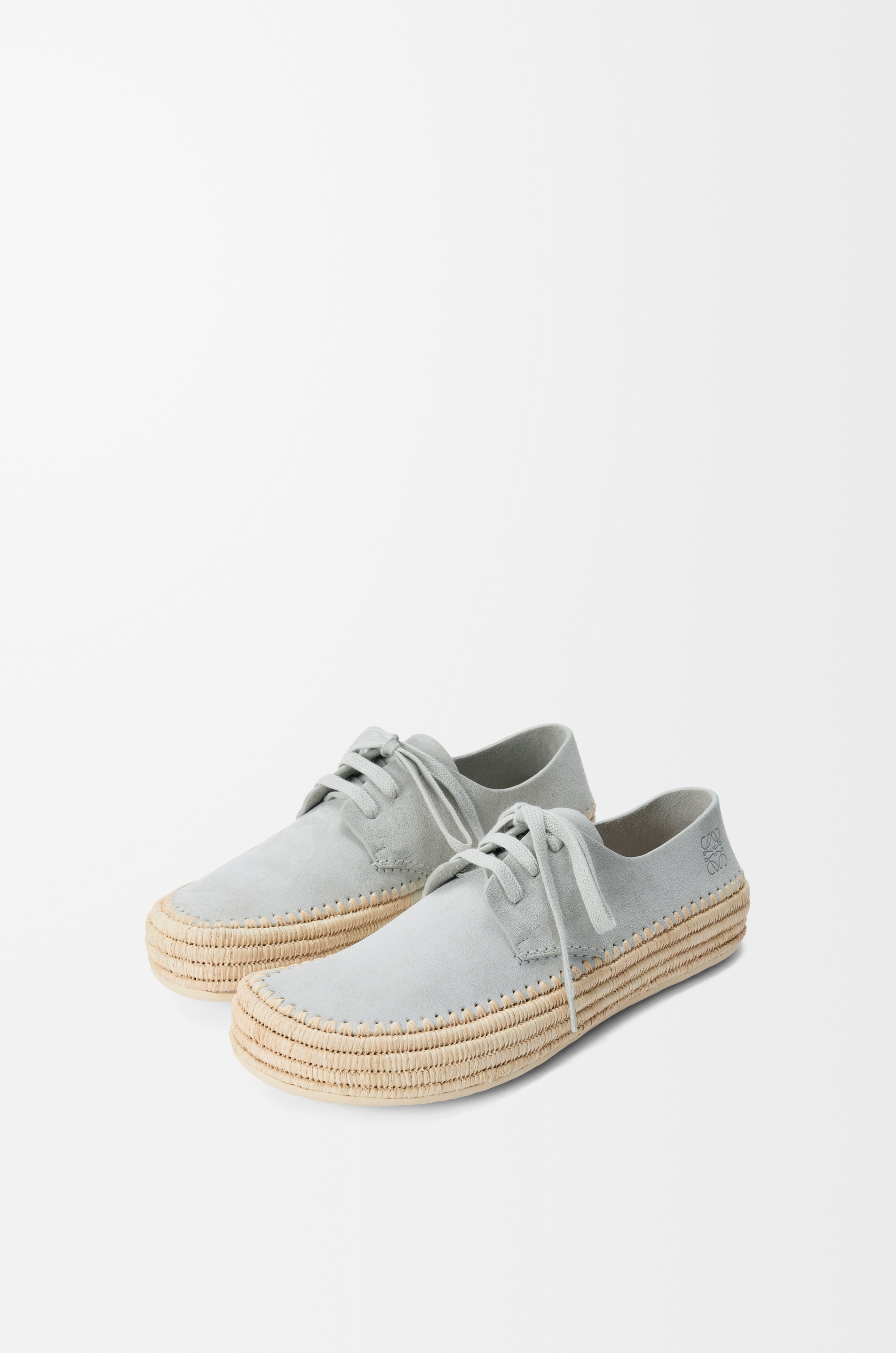 Rio lace-up in suede and raffia - 3