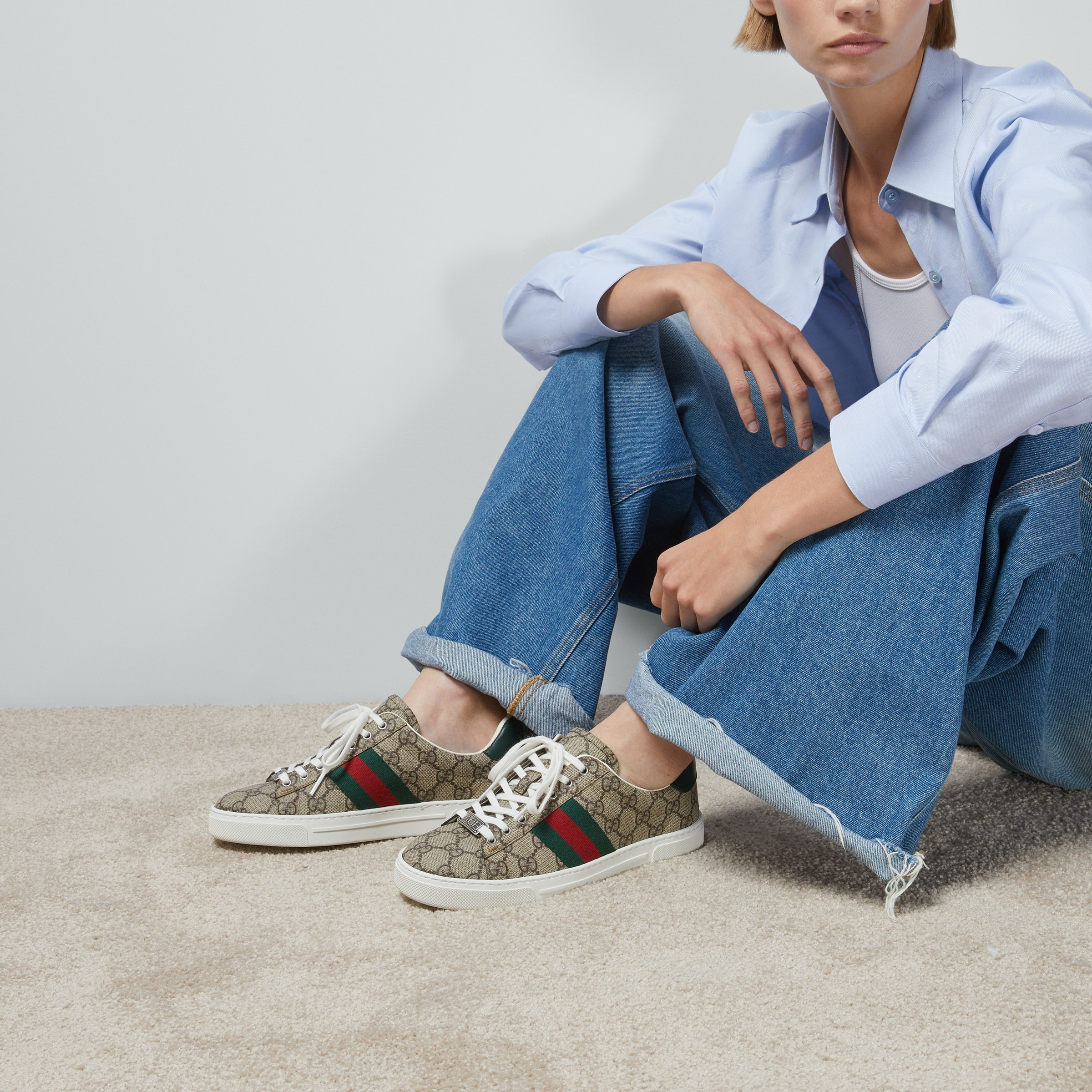 Women's Gucci Ace sneaker with Web - 3